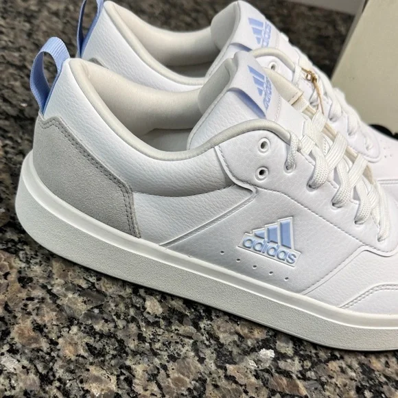 Adidas White and Light Blue Sneakers NWT 11 - Picture 2 of 14